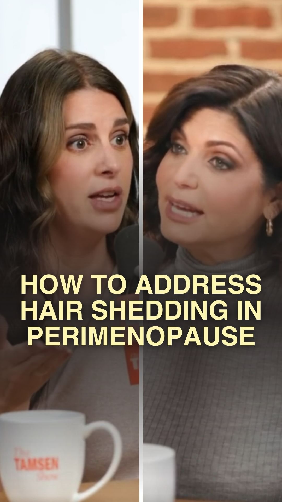 Instagram post by @thetamsenshow for Nutrafol. Caption reads: #NutrafolPartner When I was in perimenopause, I....