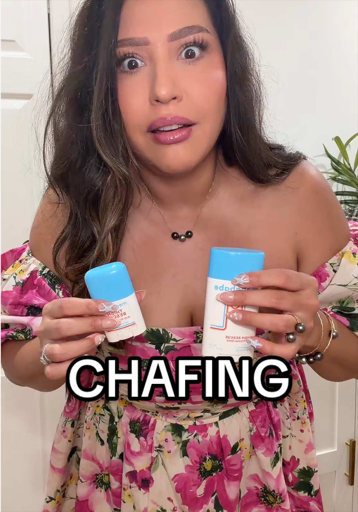 TikTok post by @whatwouldlizzydo for Megababe. Caption reads: Chafing season is among us @Megababe #megababe....