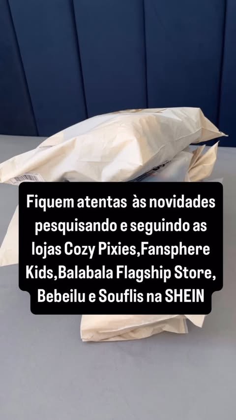 Instagram post by @paulinha.mendess for Shein. Caption reads: [...] Store, Bebeilu e Souflis na SHEIN

Nome da....