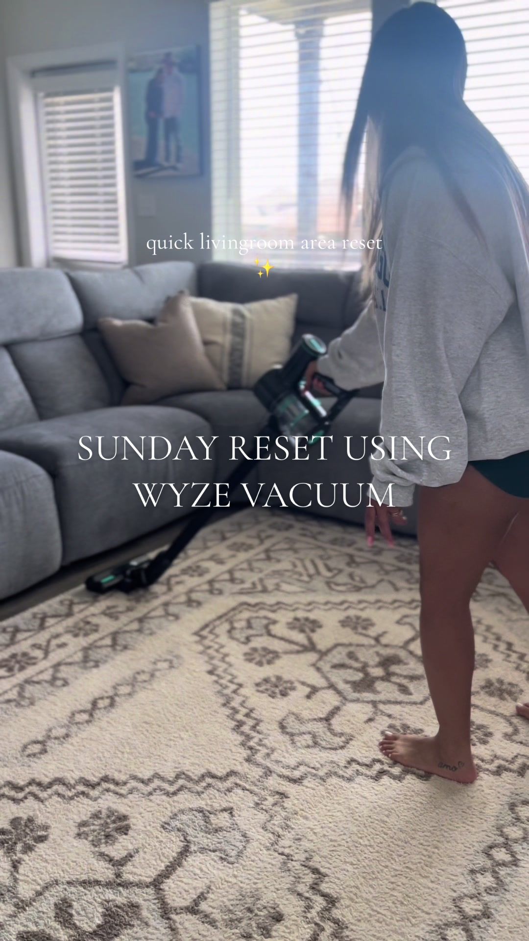 TikTok post by @jocyy.santos for Wyze. Caption reads: [...] reset using our new vacuum , thank you @Wyze....
