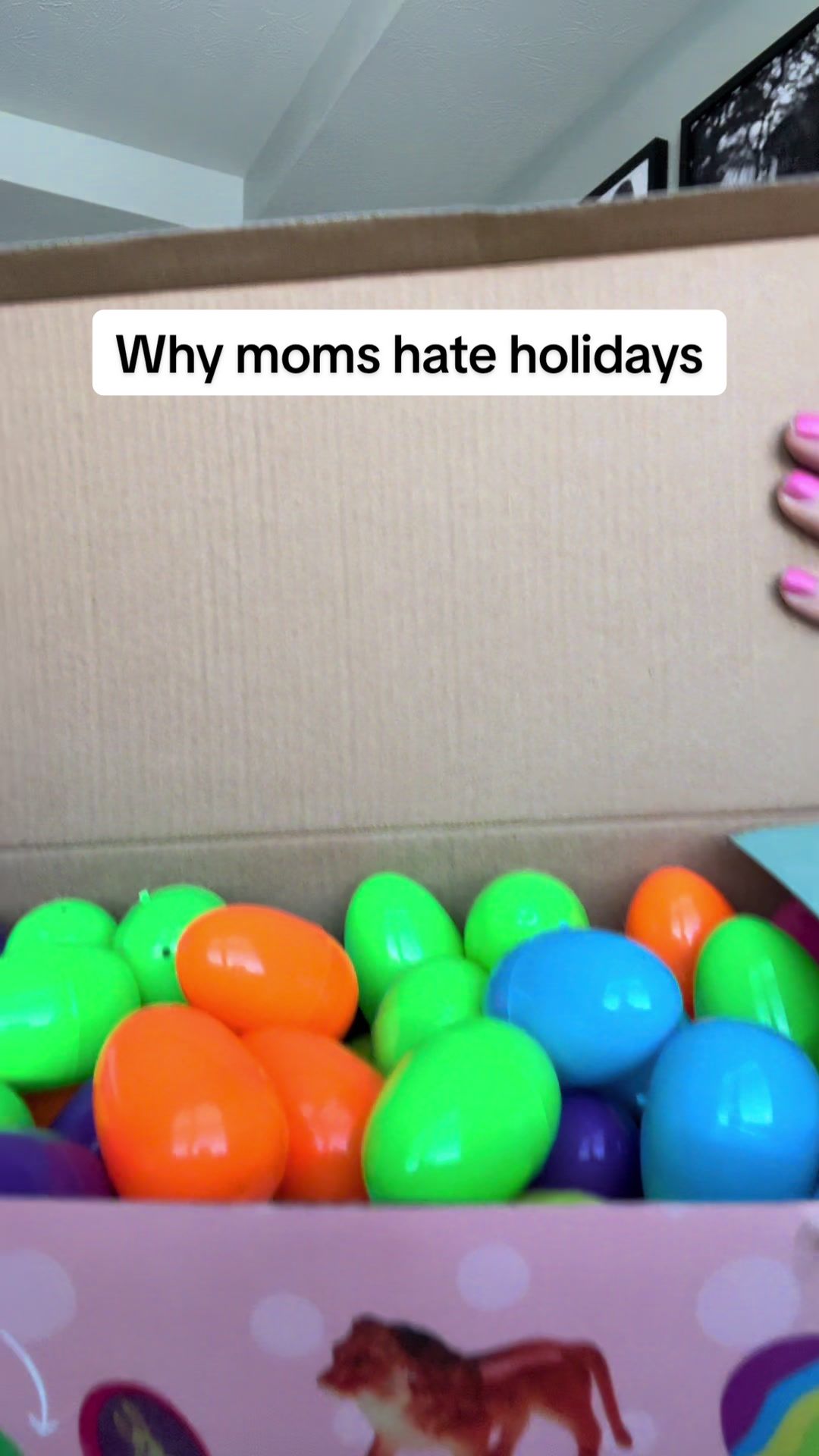 TikTok post by @np_natalie for Joyfy. Caption reads: [...] these prefilled Easter eggs. Trust me.....