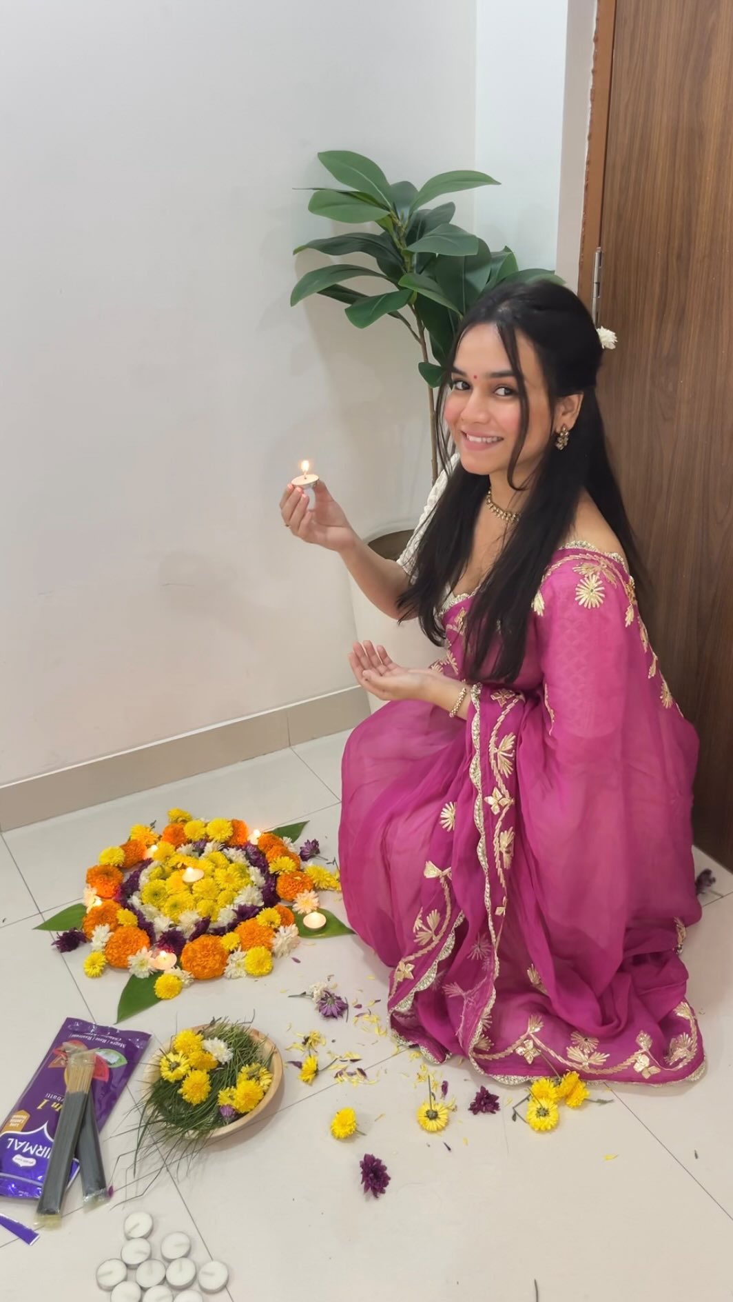 Instagram post by @uttara_chaitalie for Parachute Advansed. Caption reads: #Ad

Bathukamma is about colors, traditions, and a....