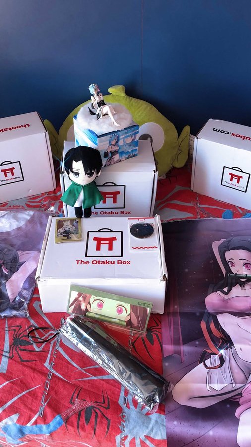 Instagram post by @alexcelsus for The Otaku Box. Caption reads: [...] you a special unboxing offered by....
