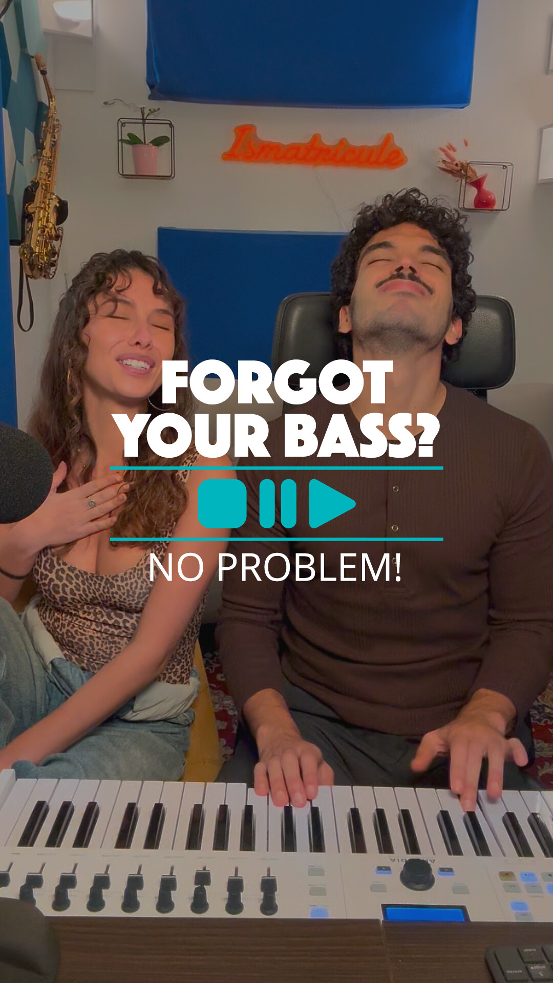 Instagram post by @ismatricule for Thomann. Caption reads: Is a real bass overrated? Watch @ismatricule....