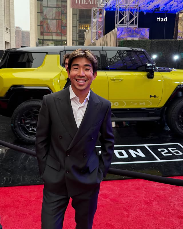 Instagram post by @vinnymui for GMC. Caption reads: [...] night celebrating sports icons & the new....
