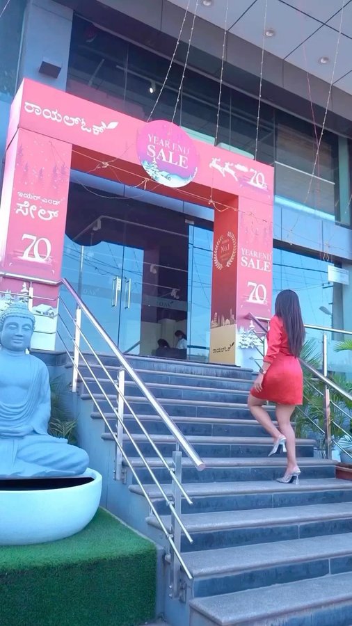 Instagram post by @megha_sidharth for Royaloak Furniture. Caption reads: Royaloak !!! India’s no. 1 Furniture Brand, @....