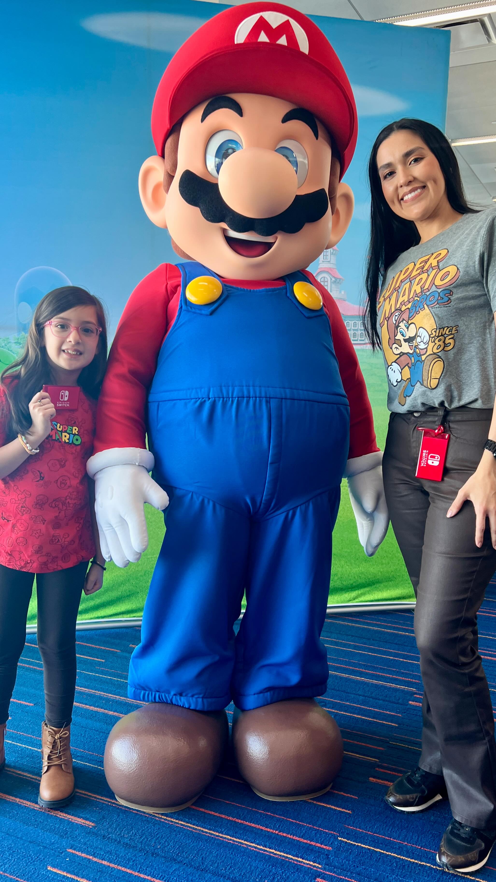 Instagram post by @jessicayflores for JetBlue. Caption reads: [...] to check out the #mariobros branded @jetblue....