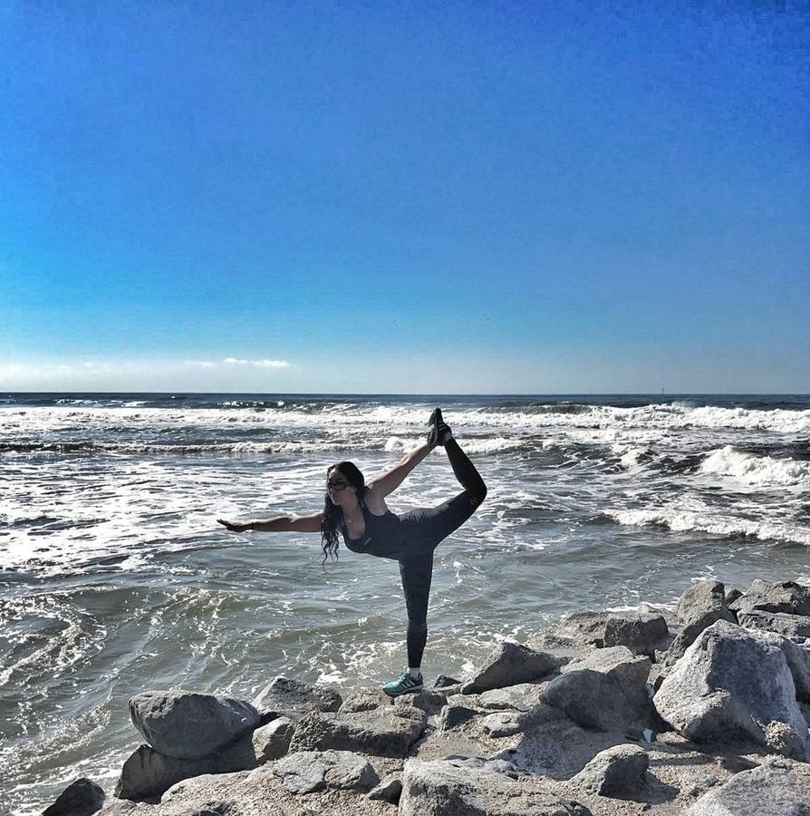 Instagram post by @adventuretracy for VIRUS. Caption reads: Because Torrey Pines... --- @virusintl compression....