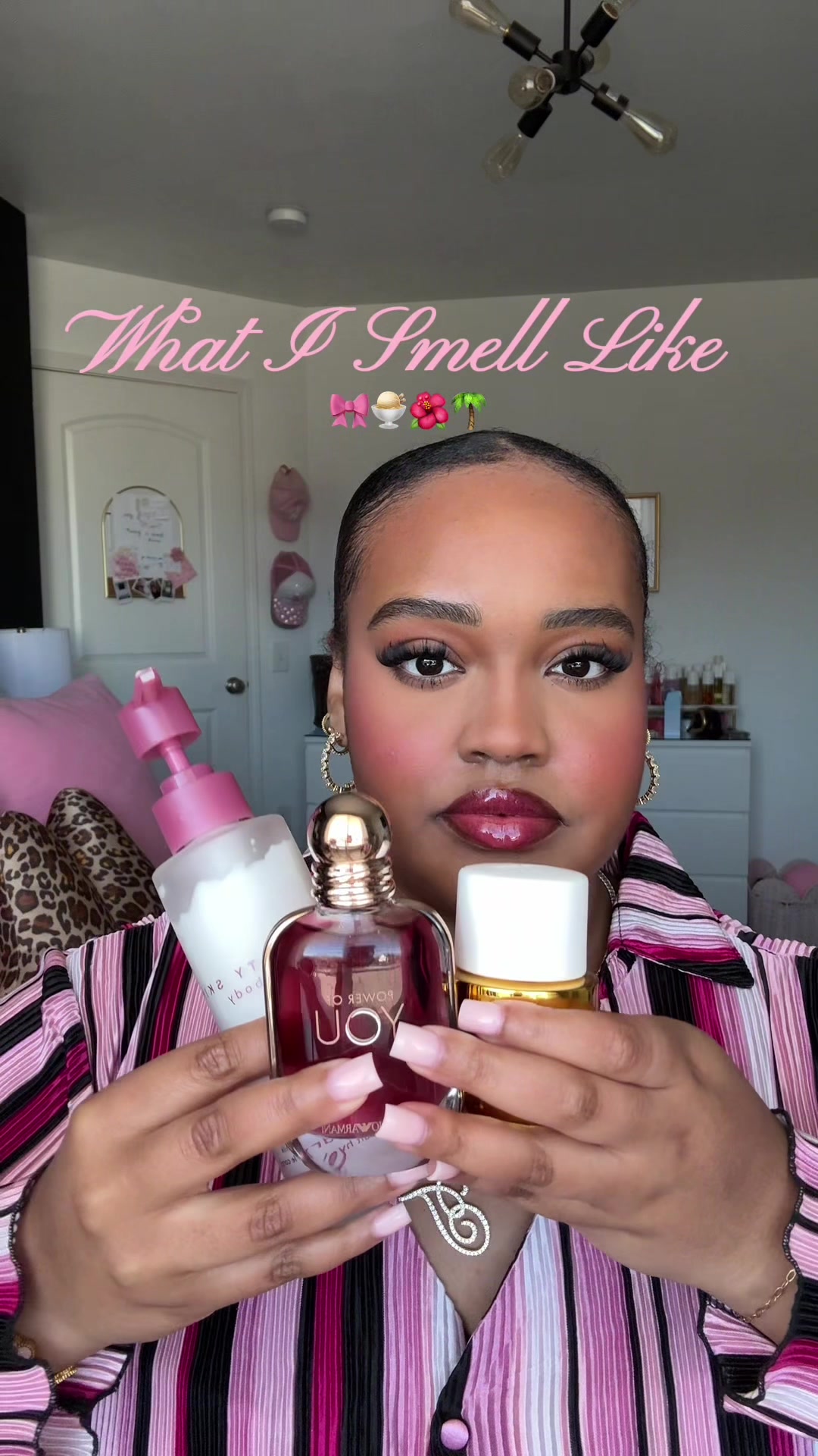 TikTok post by @trinityjazlynn for Fenty. Caption reads: [...] passionfruit vanilla dream 🎀🌺🥥🦩 @Fenty....