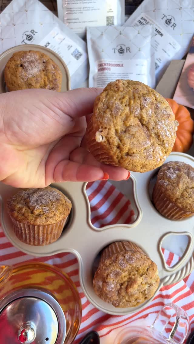 Instagram post by @aperfectfeast for Tea Runners. Caption reads: Cozy season in full swing 🍂✨ These Pumpkin Spice....