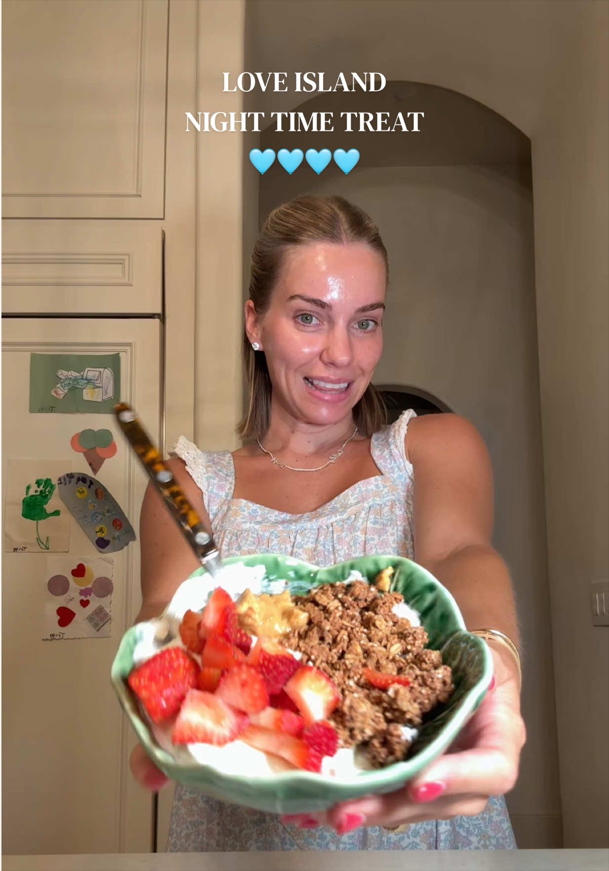 TikTok post by @emiliekiser for ARMRA. Caption reads: [...] treat 🥺💛✨🫶🏼 #fyp #nighttimetreat @ARMRA....