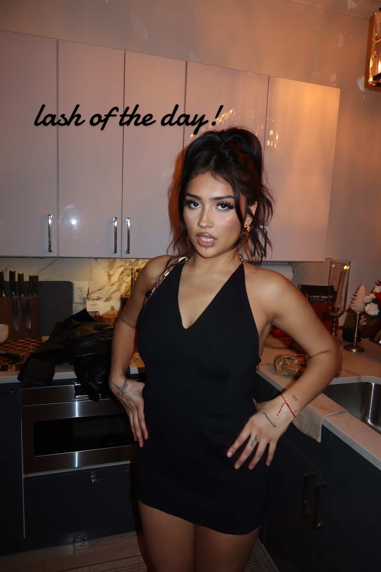 TikTok post by @ariannadxarte for Lilly Lashes. Caption reads: [...] pretty ever since i got my hands on some....