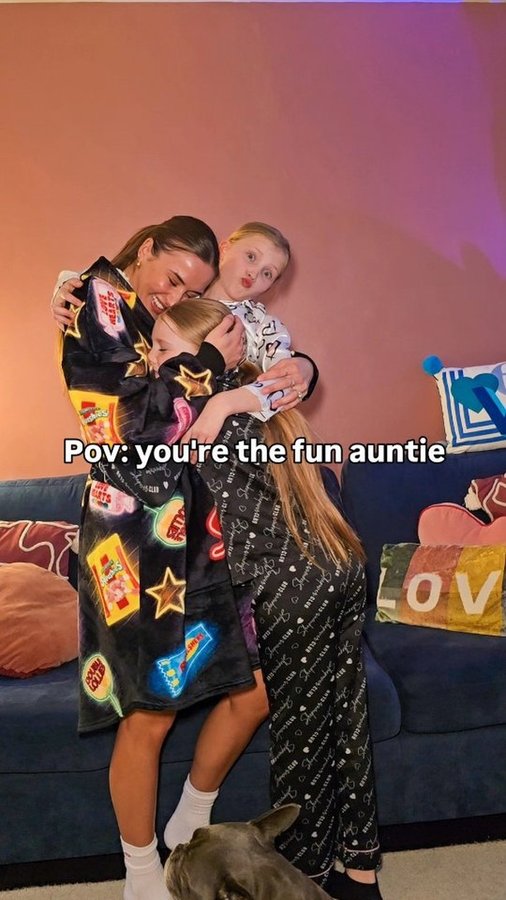 Instagram post by @alexincolour for Swizzels. Caption reads: Pov - you're the fun auntie for a 'Big Night In'....