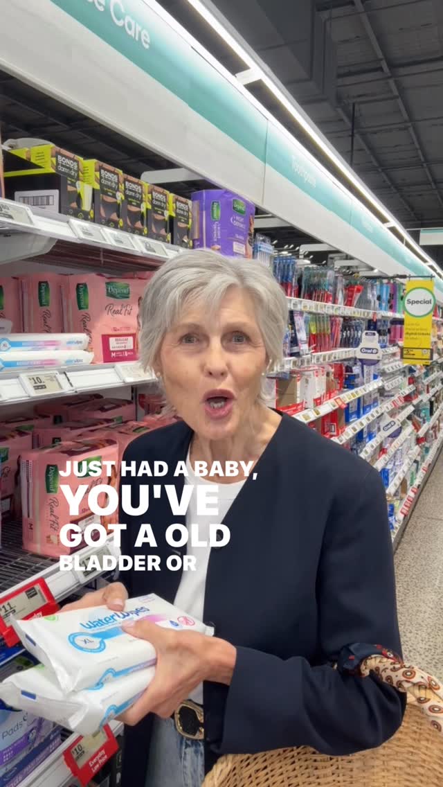 Instagram post by @lifewithjhyll for WaterWipes. Caption reads: Just had a baby? Got an old bladder? Or somewhere....