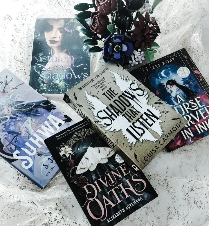Instagram post by @deasbookshelf for Wednesday Books. Caption reads: 💛 Fantasy Friday 💛 Happy Friday, book friends!....