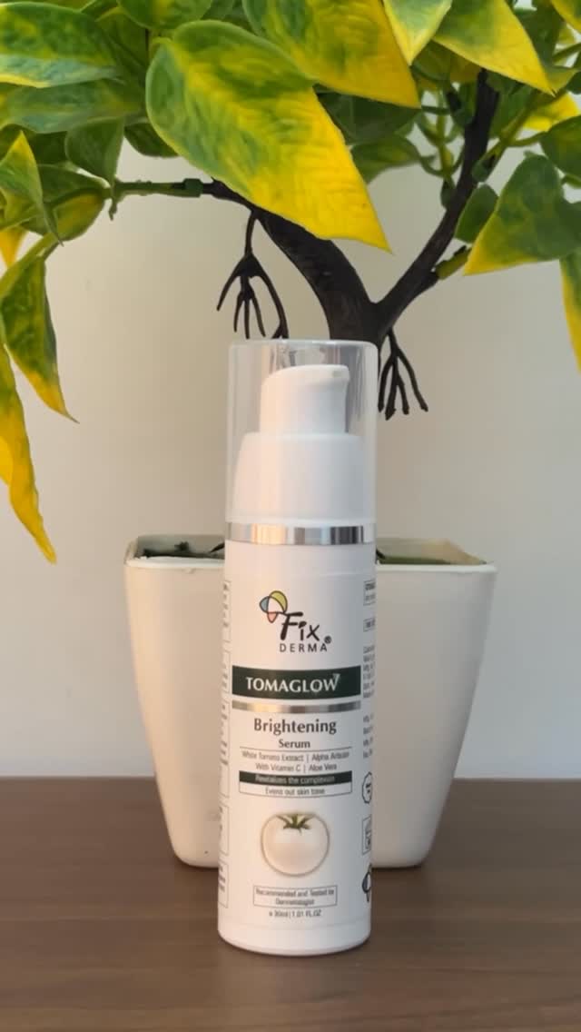 Instagram post by @biswasmaria5 for Fixderma. Caption reads: #ad Say goodbye to Dull Skin! Tomaglow Brightening....