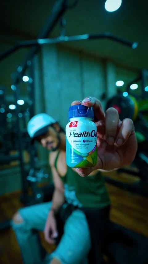 Instagram post by @john00240 for HealthOK Tablets. Caption reads: HealthOK Multivitamin Tablets your daily fix for....