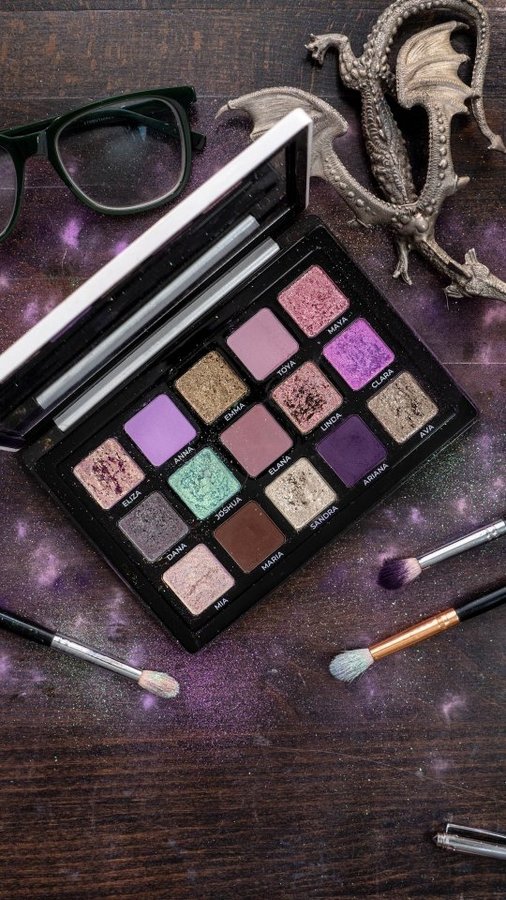 Instagram post by @facesbygina for Adept Cosmetics. Caption reads: Look with the new Adept Cosmetics Minka palette!....
