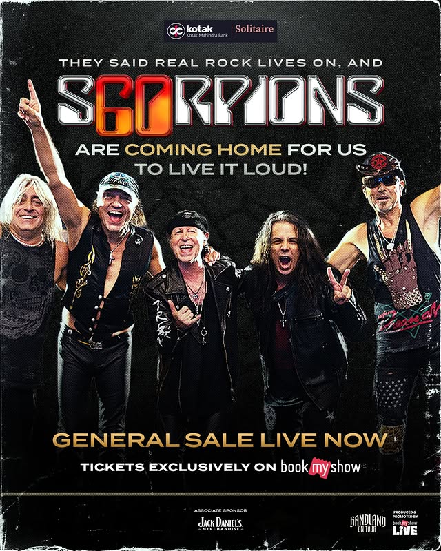 Instagram post by @bookmyshow.live for BookMyShow. Caption reads: [...] Coming Home, India Tour 2026, BookMyShow....