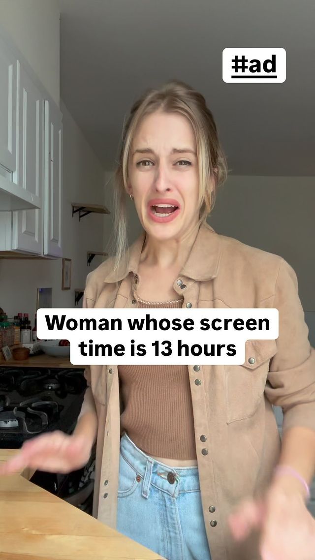 Instagram post by @deadeyebrakeman for UScellular. Caption reads: Woman whose screen time is 13 hours @uscellular....