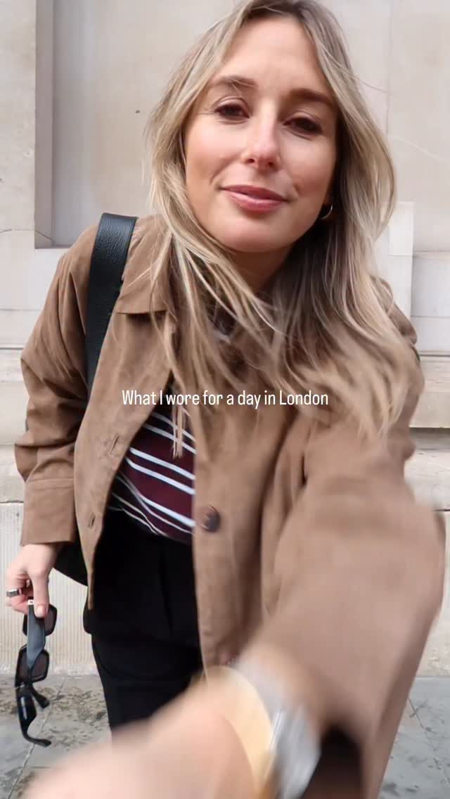 Instagram post by @caroline_thestylist for Mulberry. Caption reads: One of those outfits I loved so much I wore two....