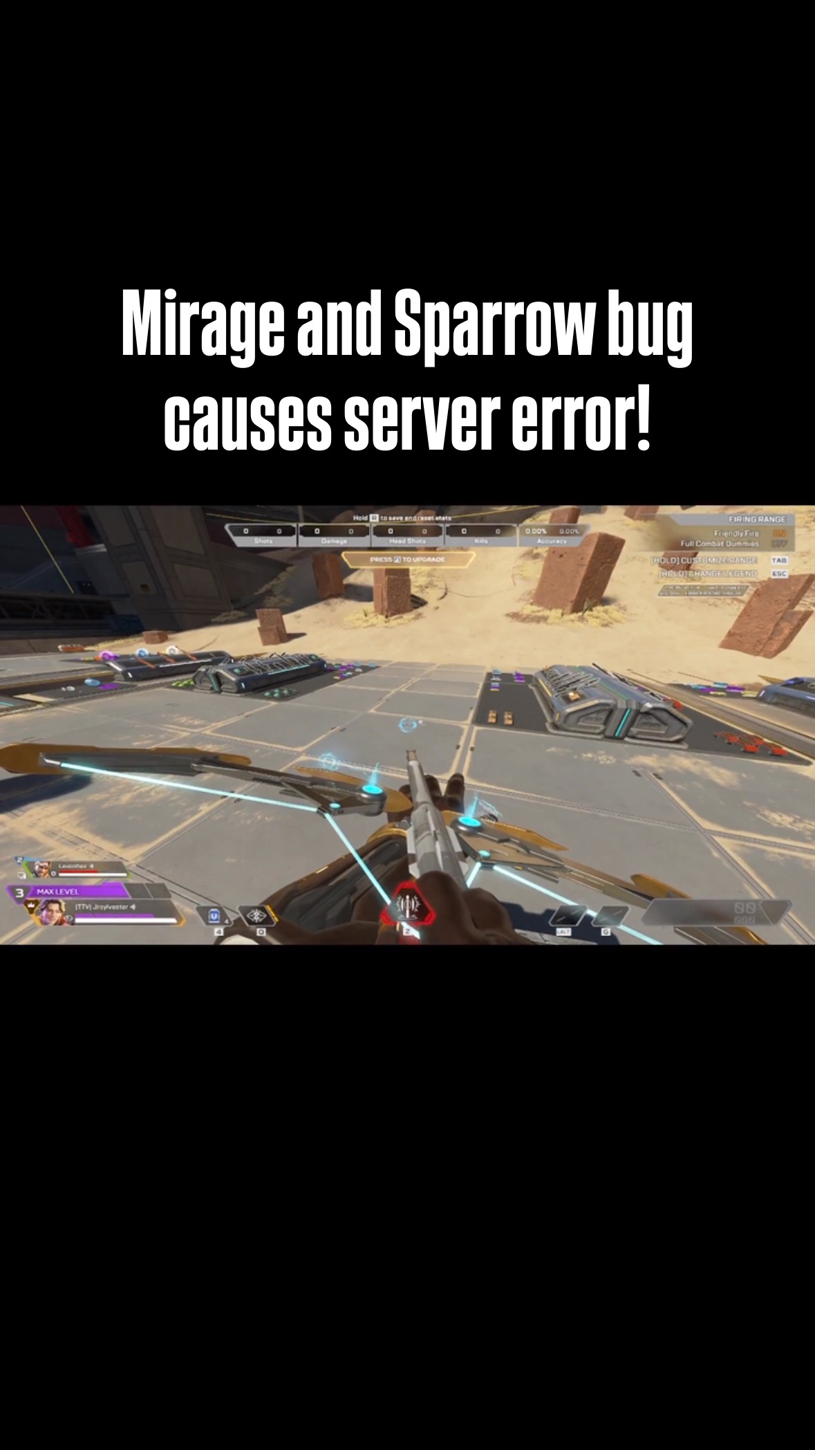 Instagram post by @mayor_of_fps for Apex Legends. Caption reads: fastest this is shared the faster it gets patched....