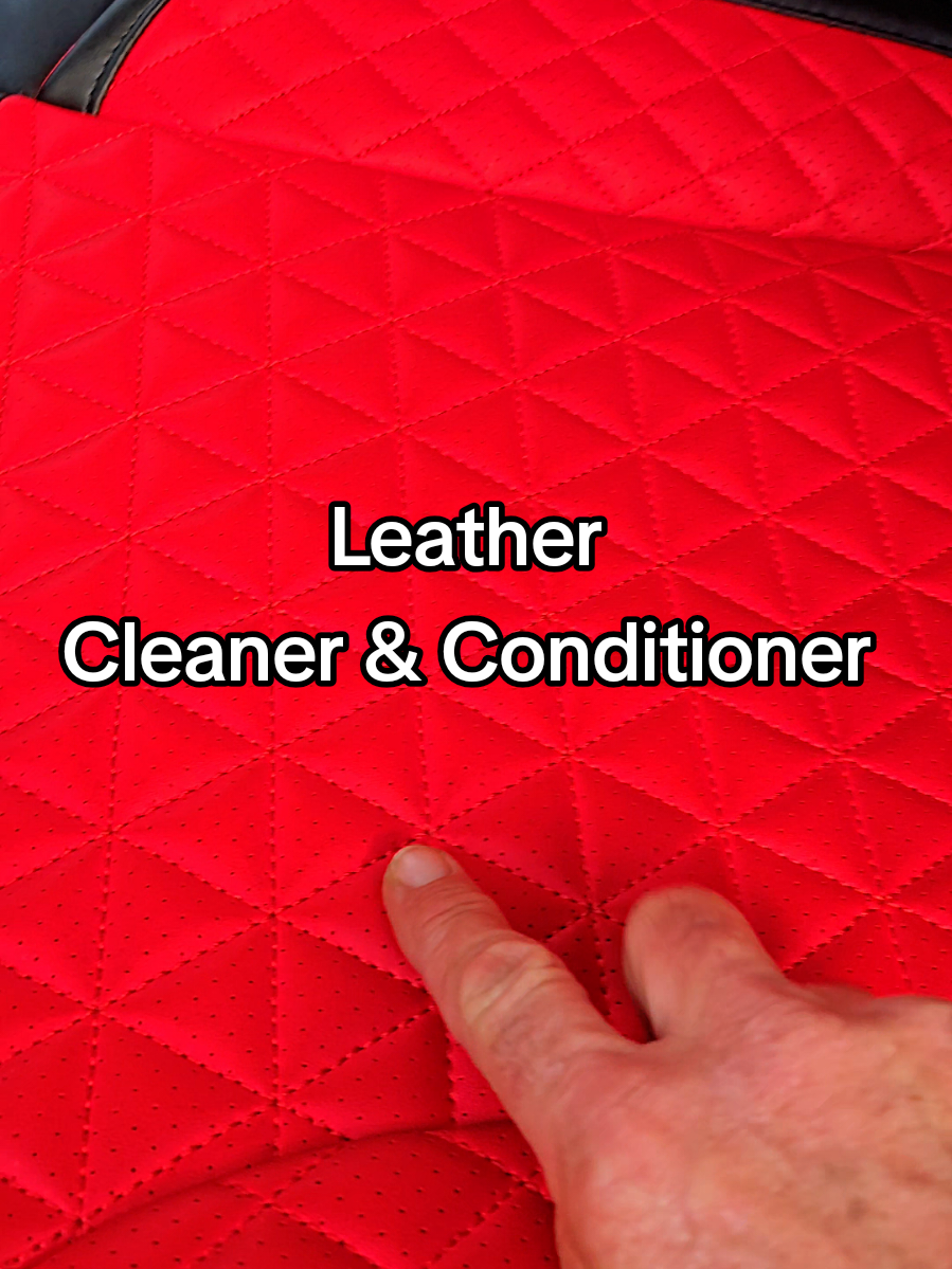TikTok post by @meathogbbq for Chemical Guys. Caption reads: [...] #leather #leathercleaner @Chemical Guys .