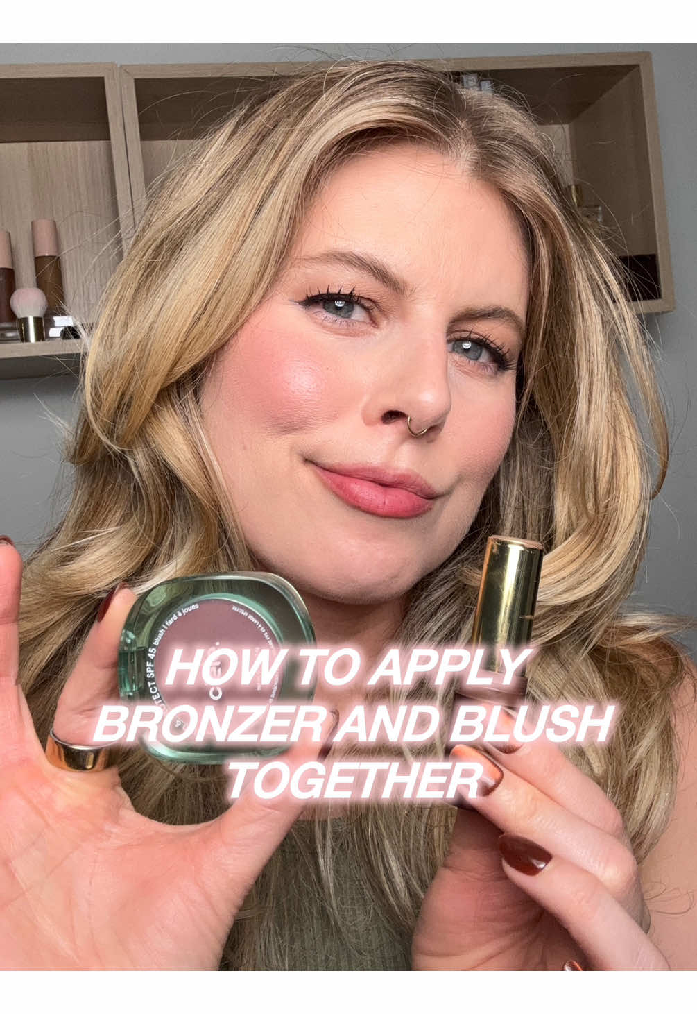 TikTok post by @itsmakeupbymelissam for Ciele Cosmetics. Caption reads: [...]  @BK Beauty Brushes @Too Faced @Ciele....