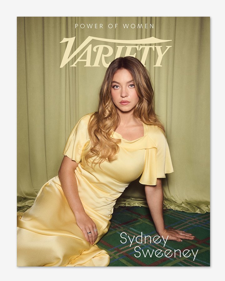 Instagram post by @sydney_sweeney for Variety. Caption reads: Sydney Sweeney is reclaiming her narrative and....