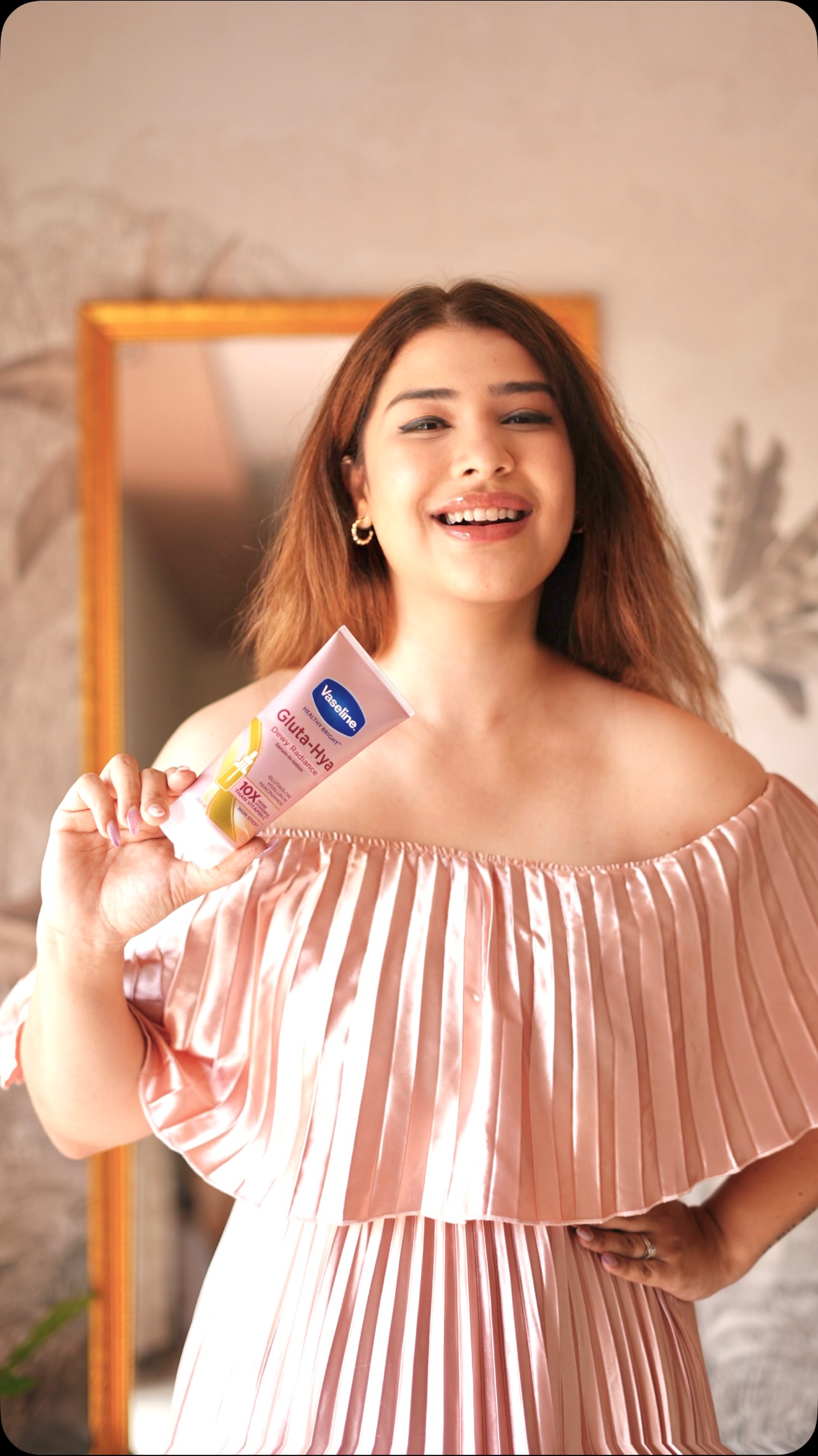 Instagram post by @theshimmergirl for Vaseline. Caption reads: #AD theshimmergirl just got 10x more shimmer and....