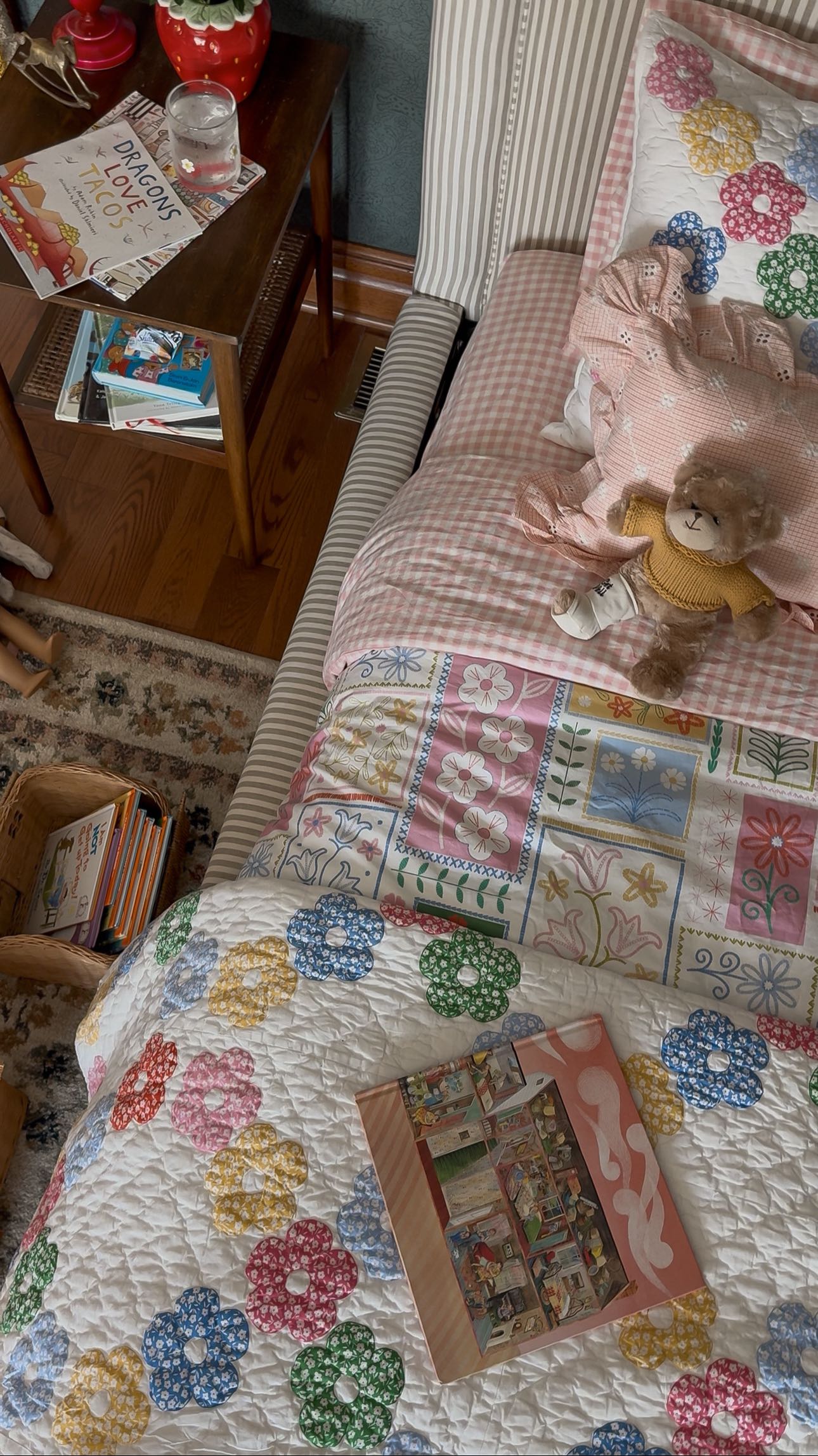 Instagram post by @stefmturner for The Company Store. Caption reads: Turning lemons into lemonade 🍋💗 Our girl may....