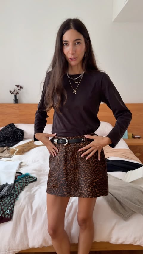 Instagram post by @melaniemasarin for The RealReal. Caption reads: Making extra RealReal estate in my closet....