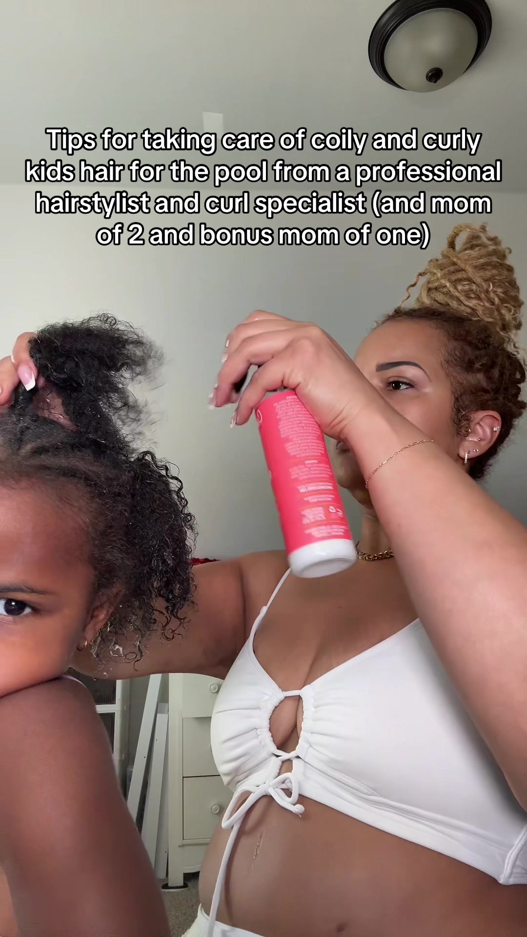 TikTok post by @itsthecurlsforme for Camille Rose. Caption reads: [...] exclusively been using @Camille Rose to prep....