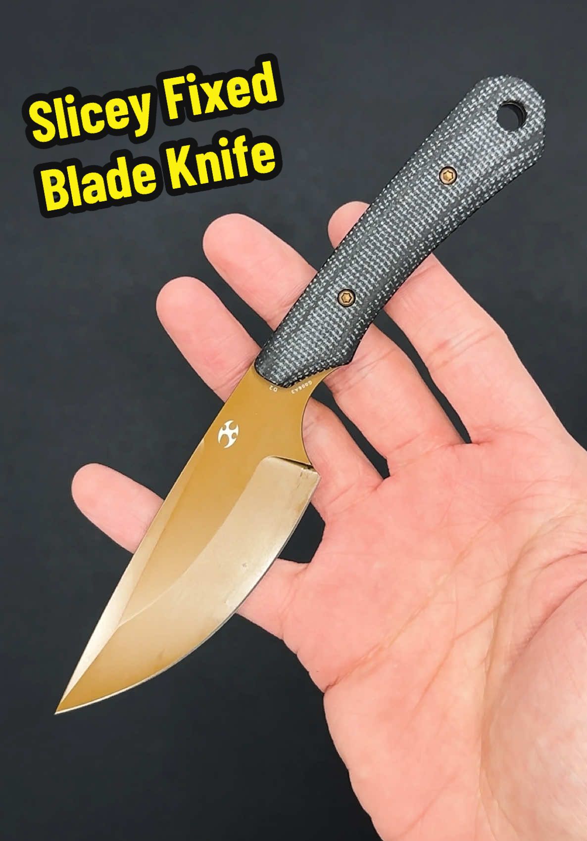 TikTok post by @bladedistrict for Kanseptknives. Caption reads: Are you looking for a lightweight EDC fixed blade?....