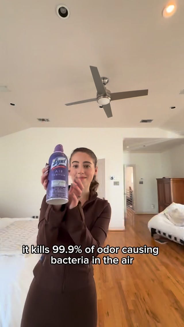 Instagram post by @eli.rallo for Lysol. Caption reads: #ad sometimes living with men isn’t for the....