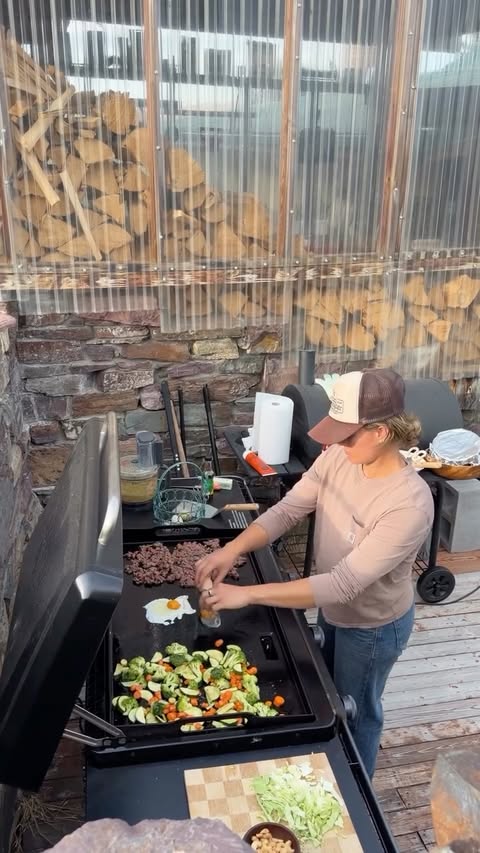 Instagram post by @emogoatmom for Traeger Grills. Caption reads: [...] and I will DM you the recipe! #ad....