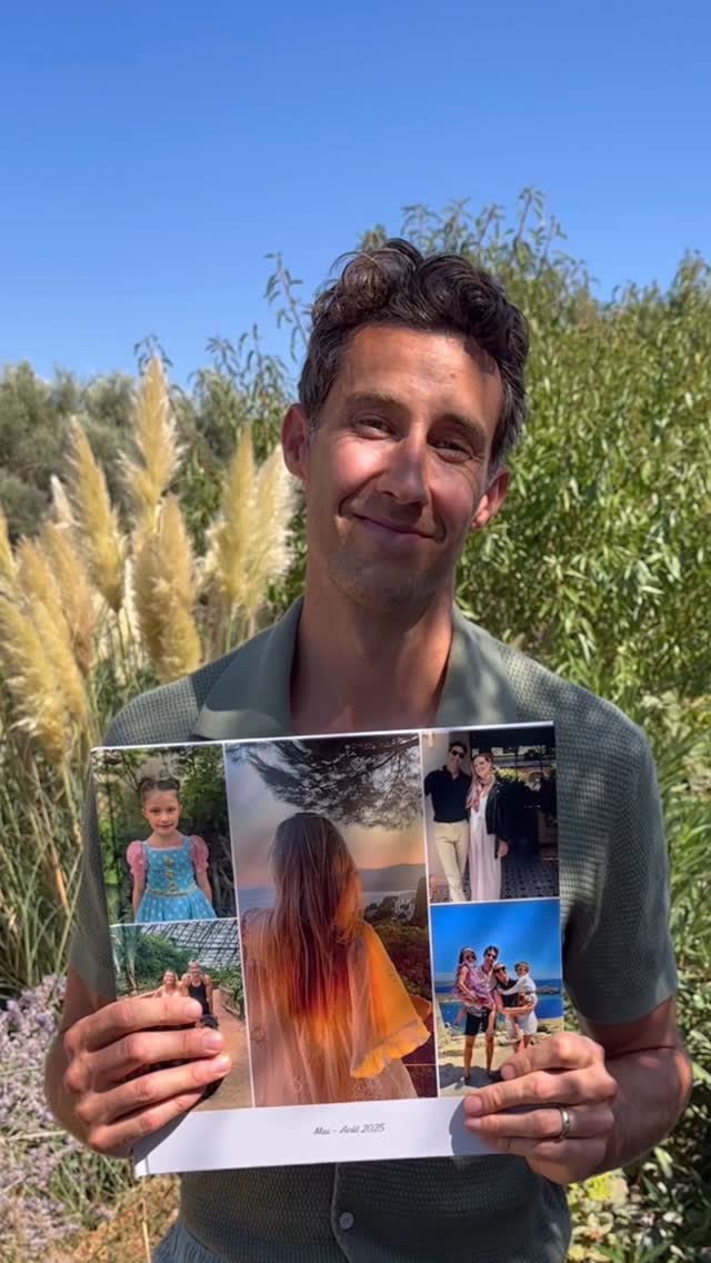 Instagram post by @papa.plume for Journi. Caption reads: Avec @journiapp créez votre album photo en....