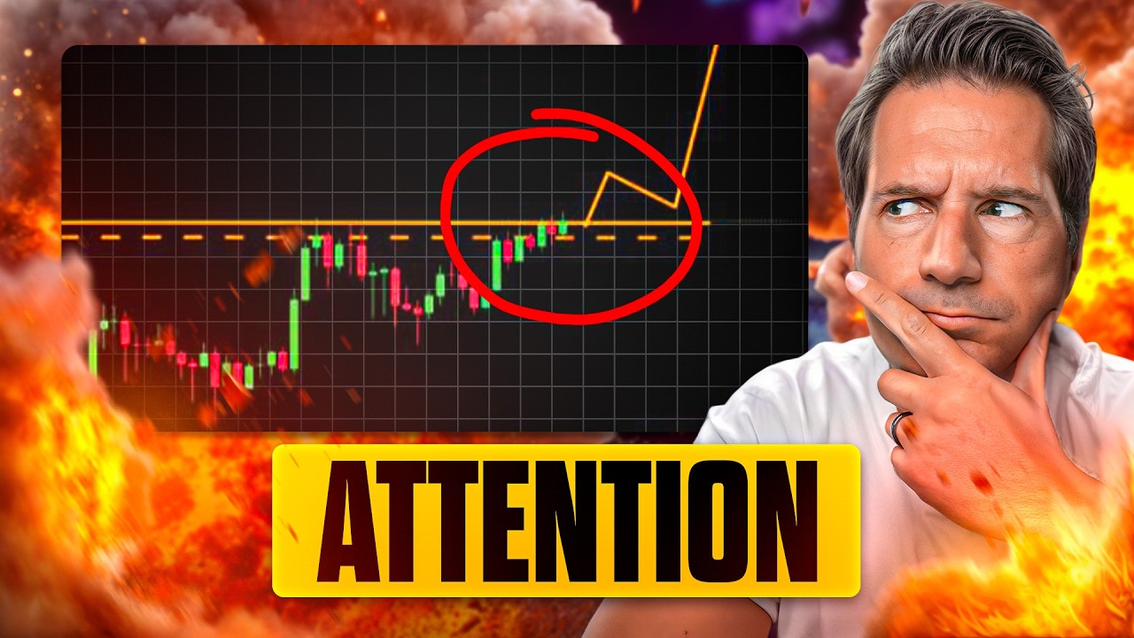 YouTube post by @JulienRoman for Coinbase. Caption reads: If this resistance gives way... everything....