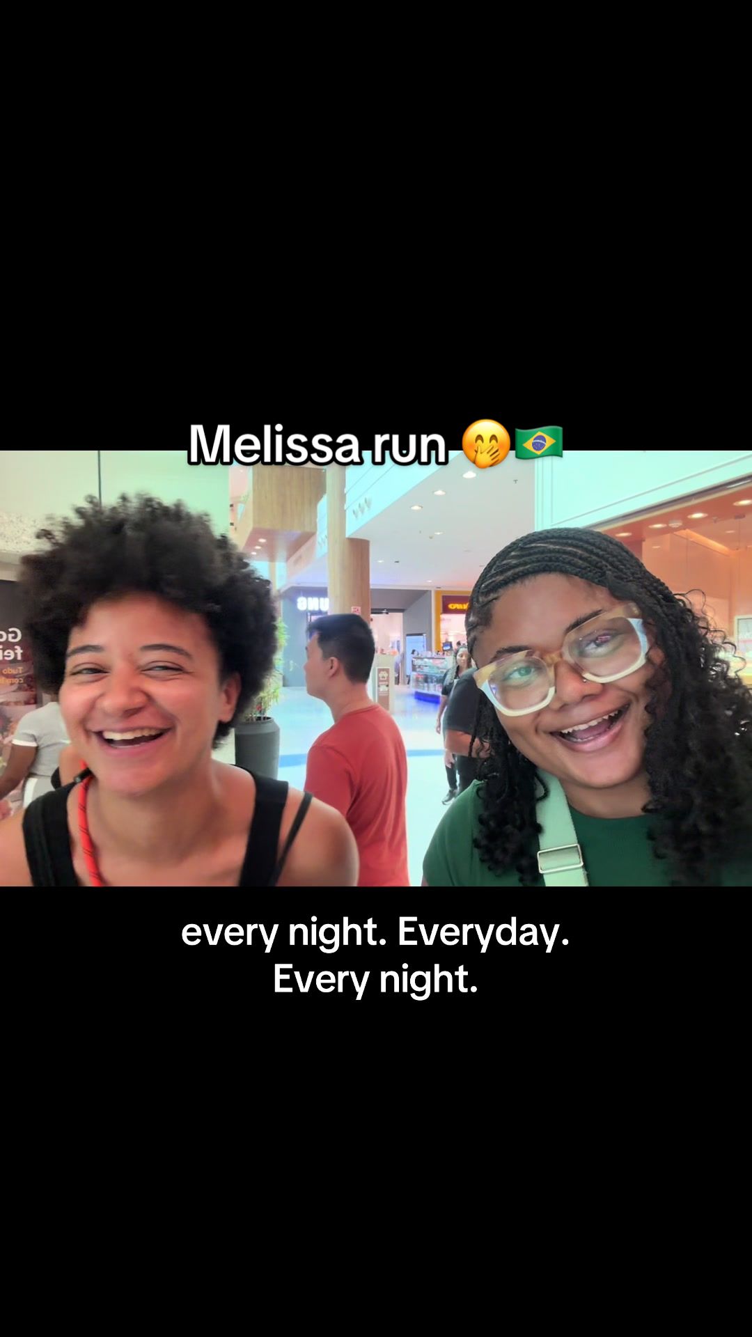 TikTok post by @brionaal for Shop Melissa. Caption reads: Had to visit my favorite place in Brazil @Melissa....
