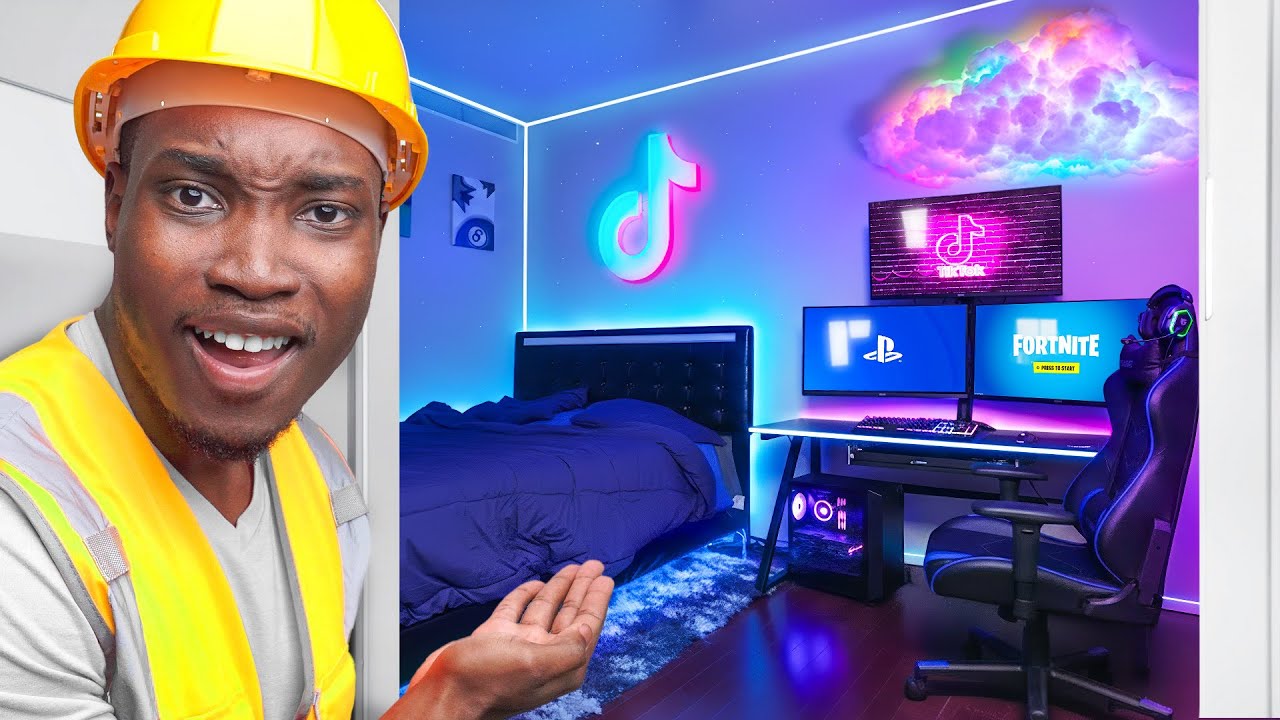 YouTube post by @Kamahley for OBSBOT. Caption reads: The ULTIMATE Tiktok Shop Gaming Room.