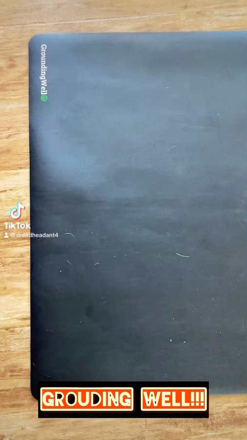 Instagram post by @a.hurdles for GroundingWell. Caption reads: I elevate my wellness routine with grounding well,....