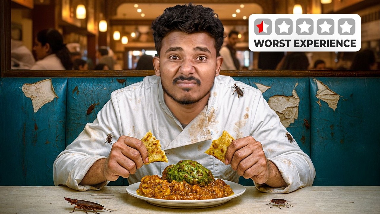 YouTube post by @imayankkaushik for Odoo. Caption reads: I Tried 1-Star Experiences.