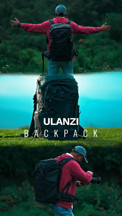 Instagram post by @the__nomades for Ulanzi. Caption reads: The Ulanzi @ulanzi.global AB01 38L TAI is a....