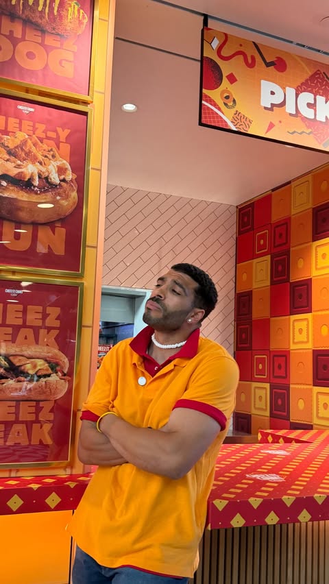 Instagram post by @chadbsavage for Cheez-It. Caption reads: #CheezItPartner A @cheezit food court hates to....