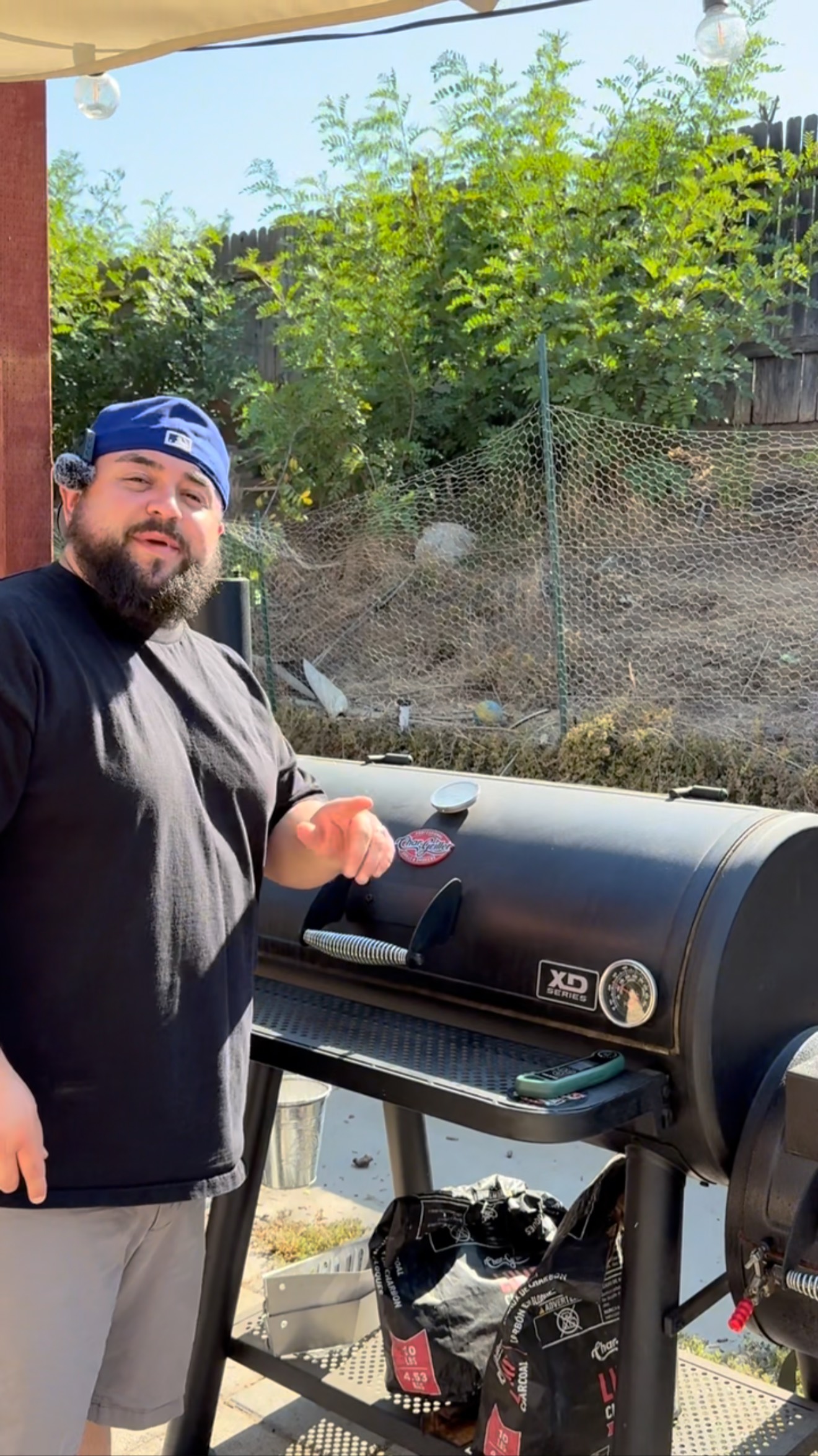 Instagram post by @cookingwithaustin97 for Char-griller. Caption reads: [...] some pork butt and talkin about the....
