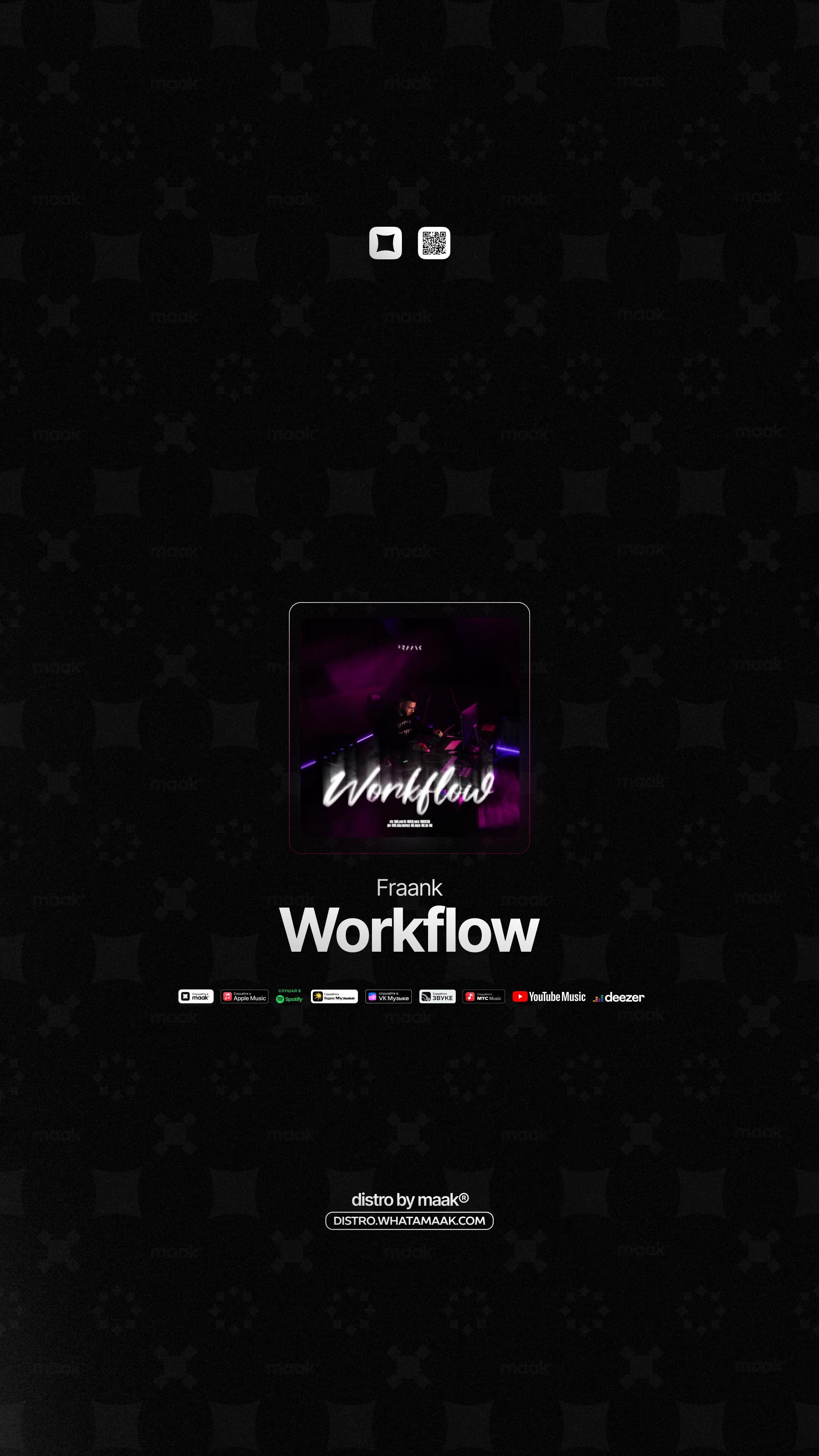 Instagram post by @fraankfreedom for TIDAL. Caption reads: ╳ new release 💽
⠀
@fraankfreedom — «Workflow»....