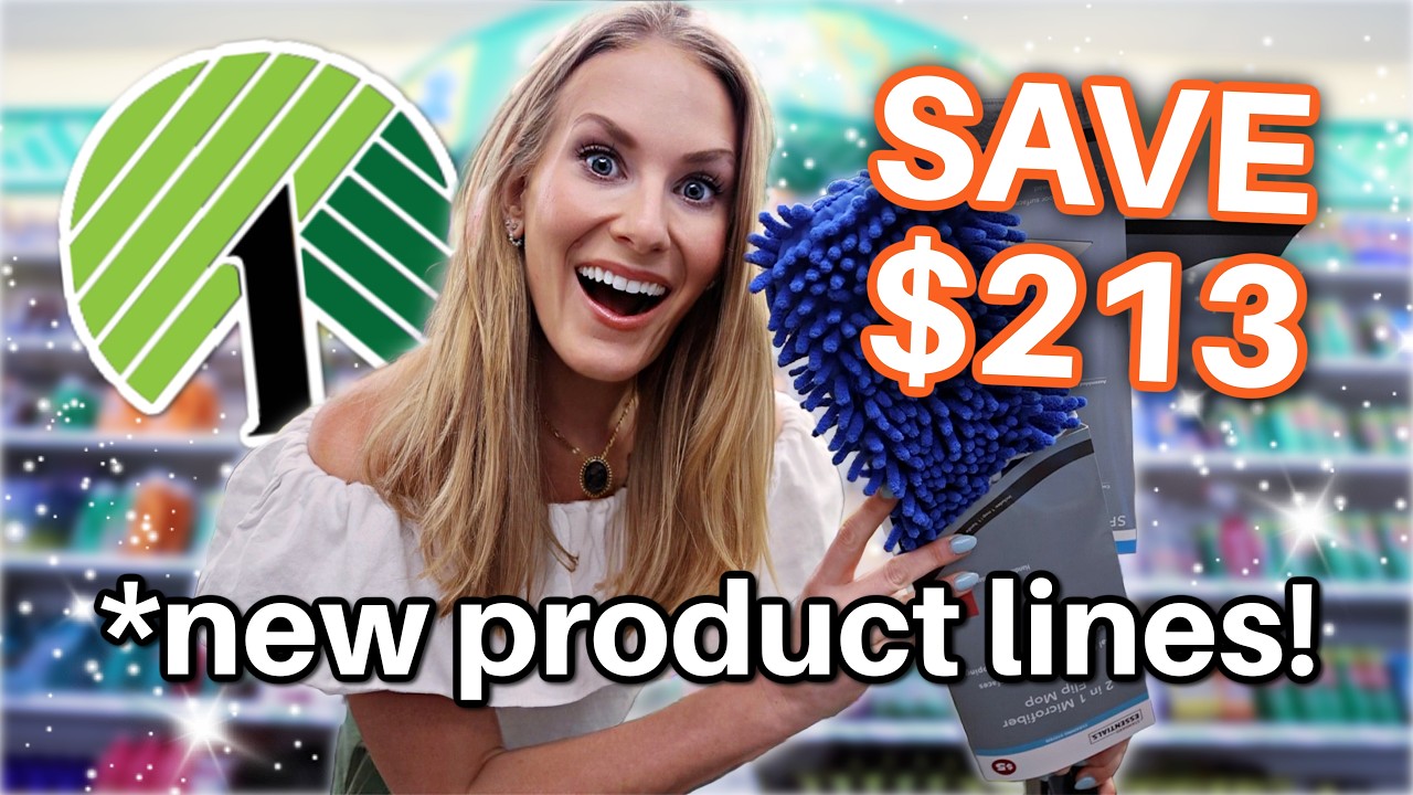 YouTube post by @DoItOnaDime for Rakuten. Caption reads: *NEWEST* DOLLAR TREE PRODUCTS saved me $213....