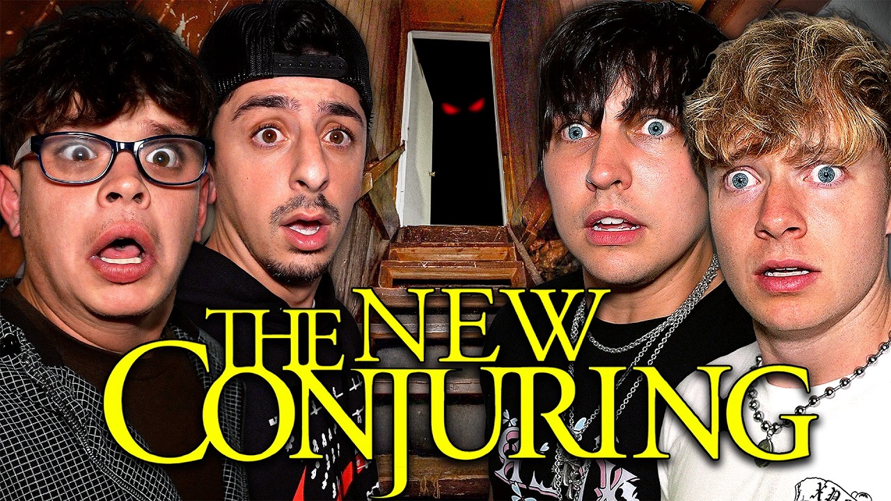 YouTube post by @samandcolby for Whatnot. Caption reads: The NEW Conjuring House: A Night Turned Demonic.