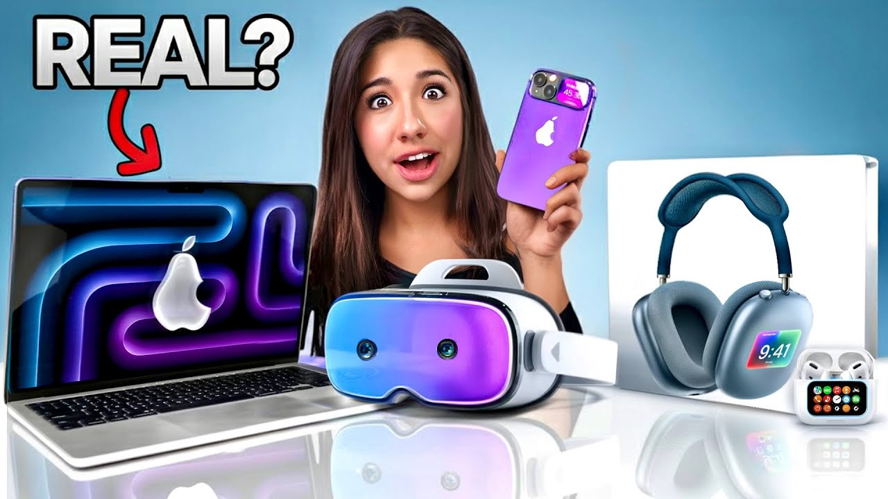 YouTube post by @TheSarahGrace for WHOOP. Caption reads: I Bought REALISTIC Fake Apple Products .