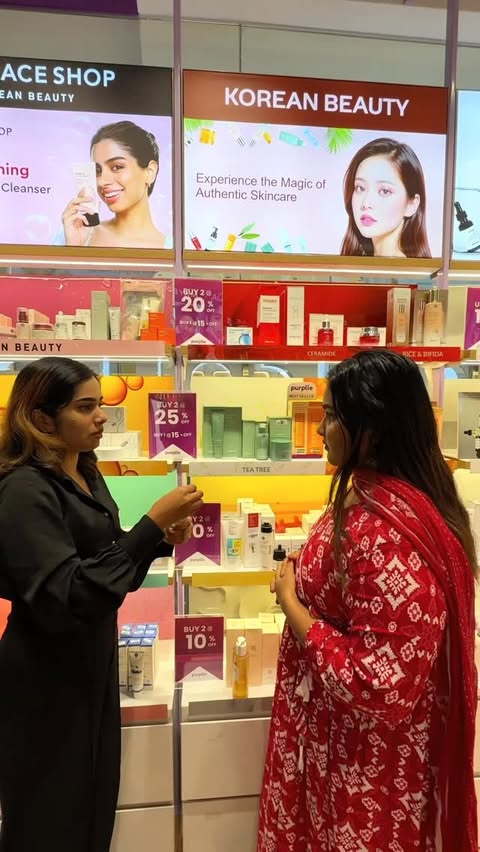 Instagram post by @bonjour_thrissur for Purplle. Caption reads: This Christmas, your glow is on us 🎁 Free....